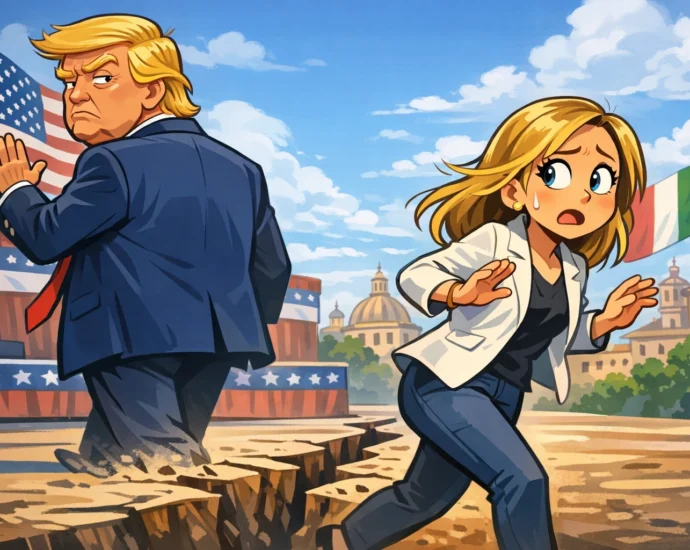 Trump scarica Meloni, e la premier tenta di smarcarsi